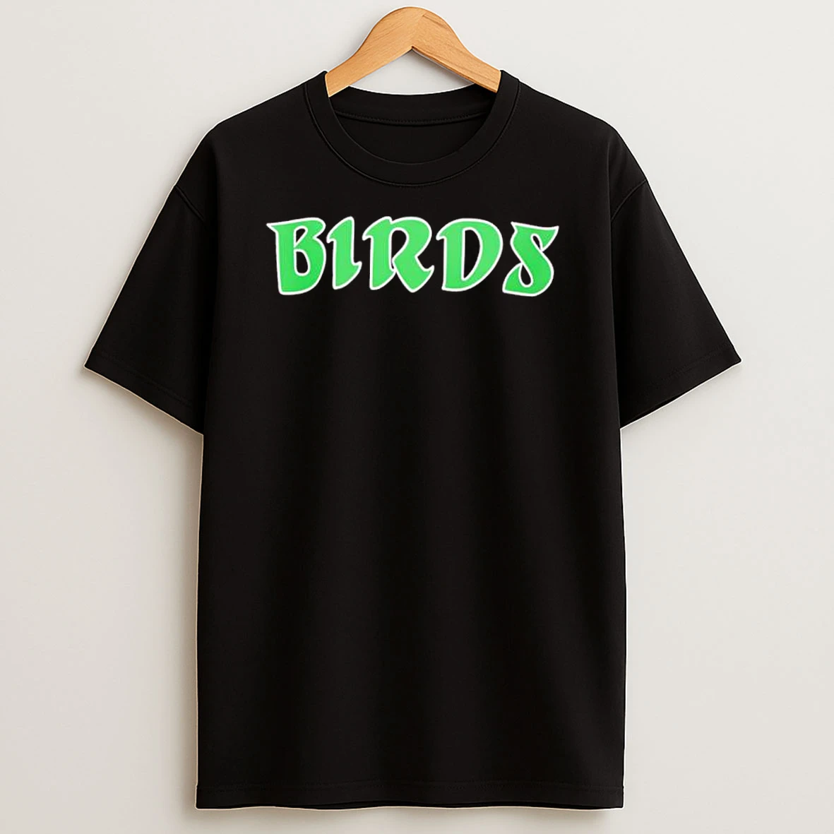 Birds Green Bubble Lettering Streetwear Style Shirts