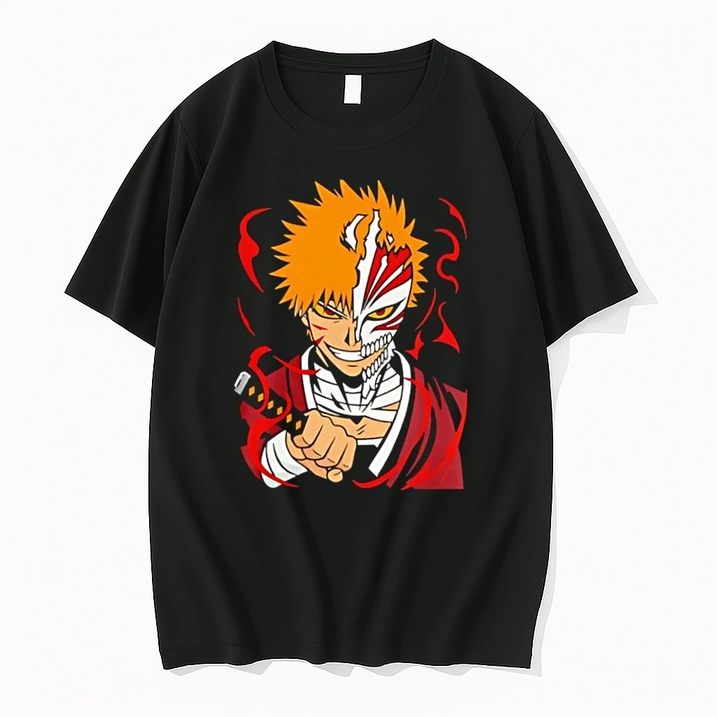 Bleach Anime Ichigo Kurosaki Hollow Mask Sword Manga Shirts