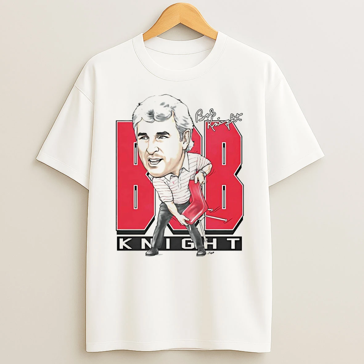 Bob Knight Indiana Hoosiers Chair Throw Caricature Shirts