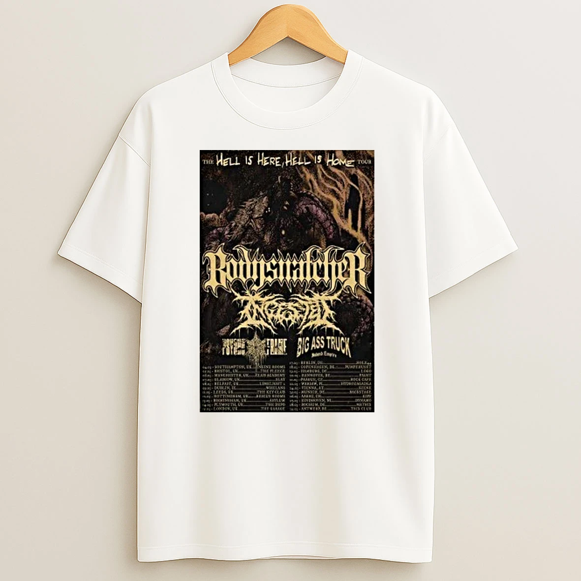 Bodysnatcher The Hell Is Here Hell Is Home Tour 2026 Shirts