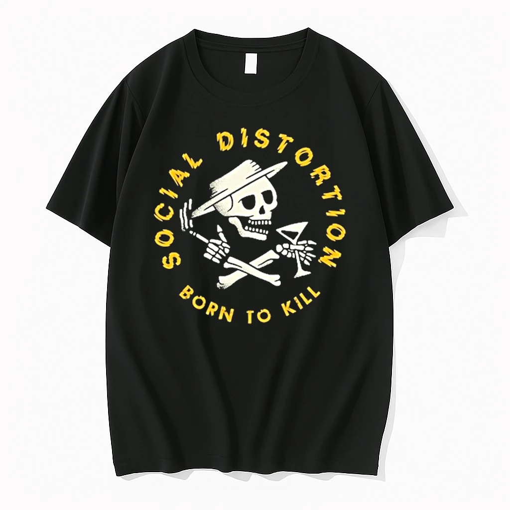 Born To Kill Crossed Skelly Emblem Social Distortion Shirts