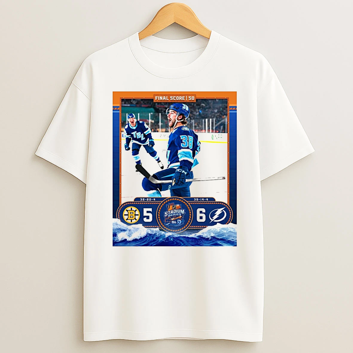 Boston Bruins Vs Tampa Bay Lightning Final Score 6 5 2026 Stadium Series Shirts