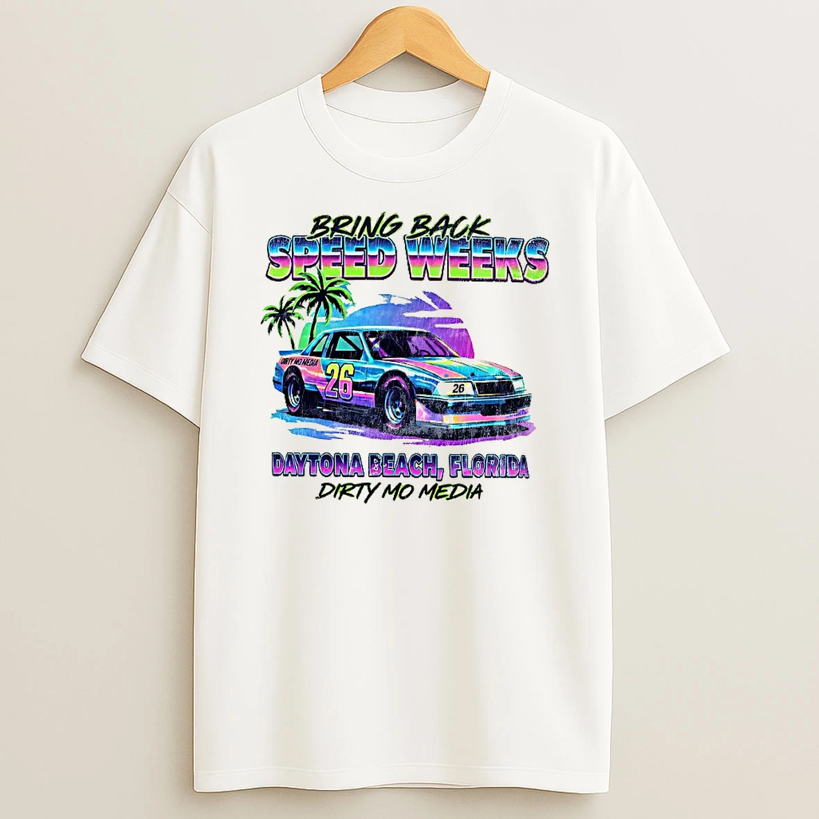 Bring Back Speed Week Daytona Beach Florida Dirty Mo Media Nascar Vintage Woman Shirts