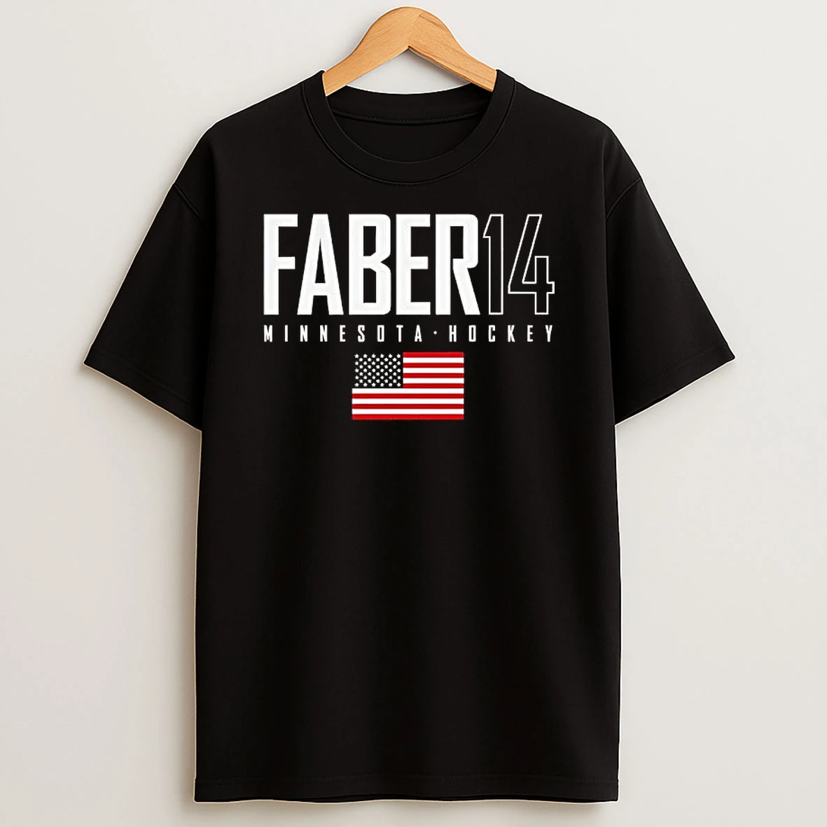 Brock Faber 14 Minnesota Wild Usa Flag Elite Shirts