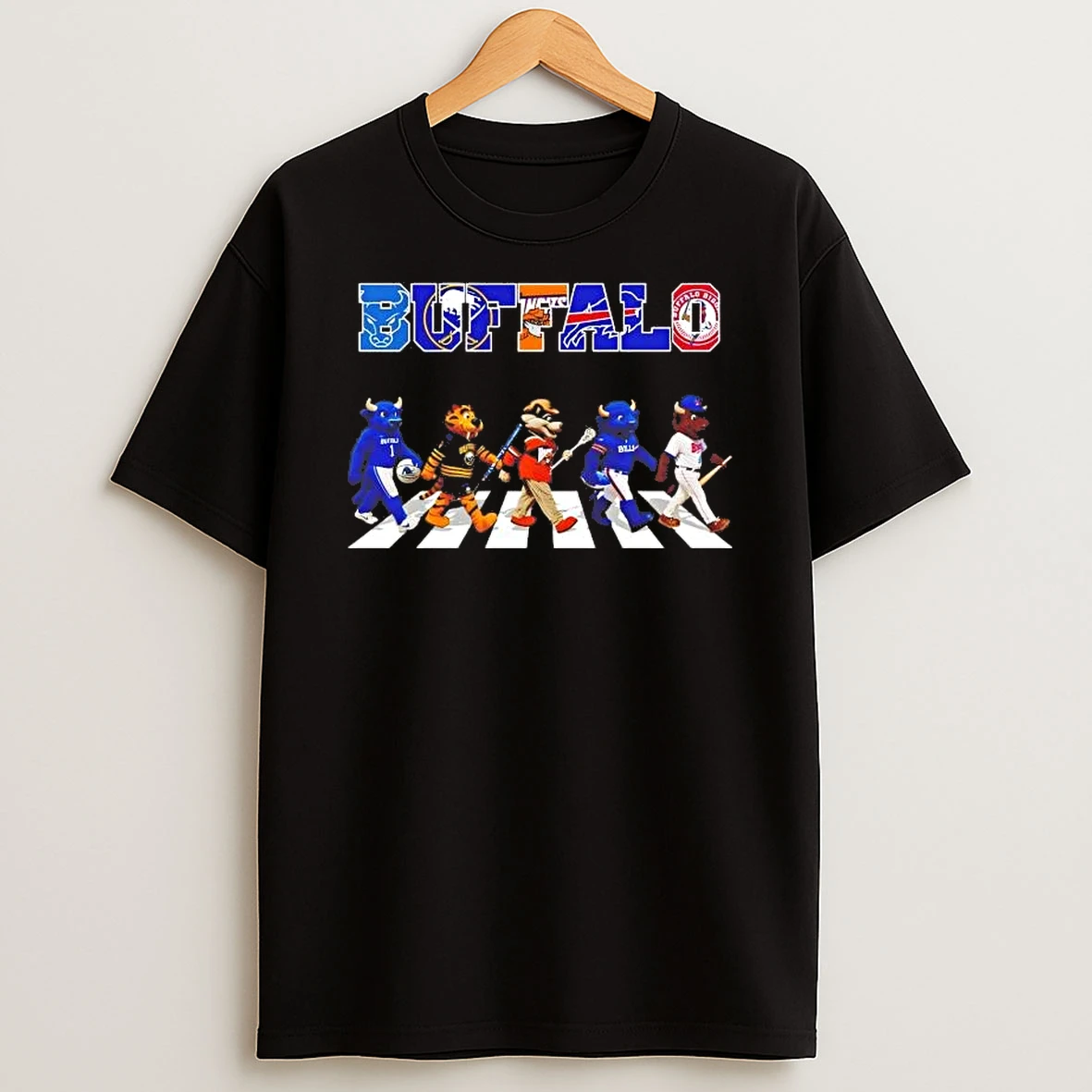 Buffalo Bills Buffalo Sabres Buffalo Bisons Mascot Road Shirts