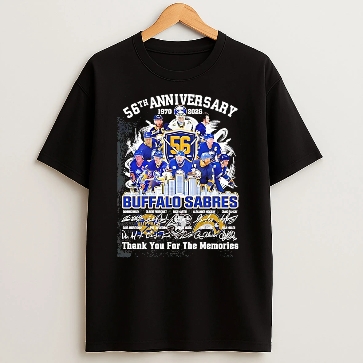 Buffalo Sabres 56th Anniversary 1970 2026 Thank You For The Memories Signatures Shirts