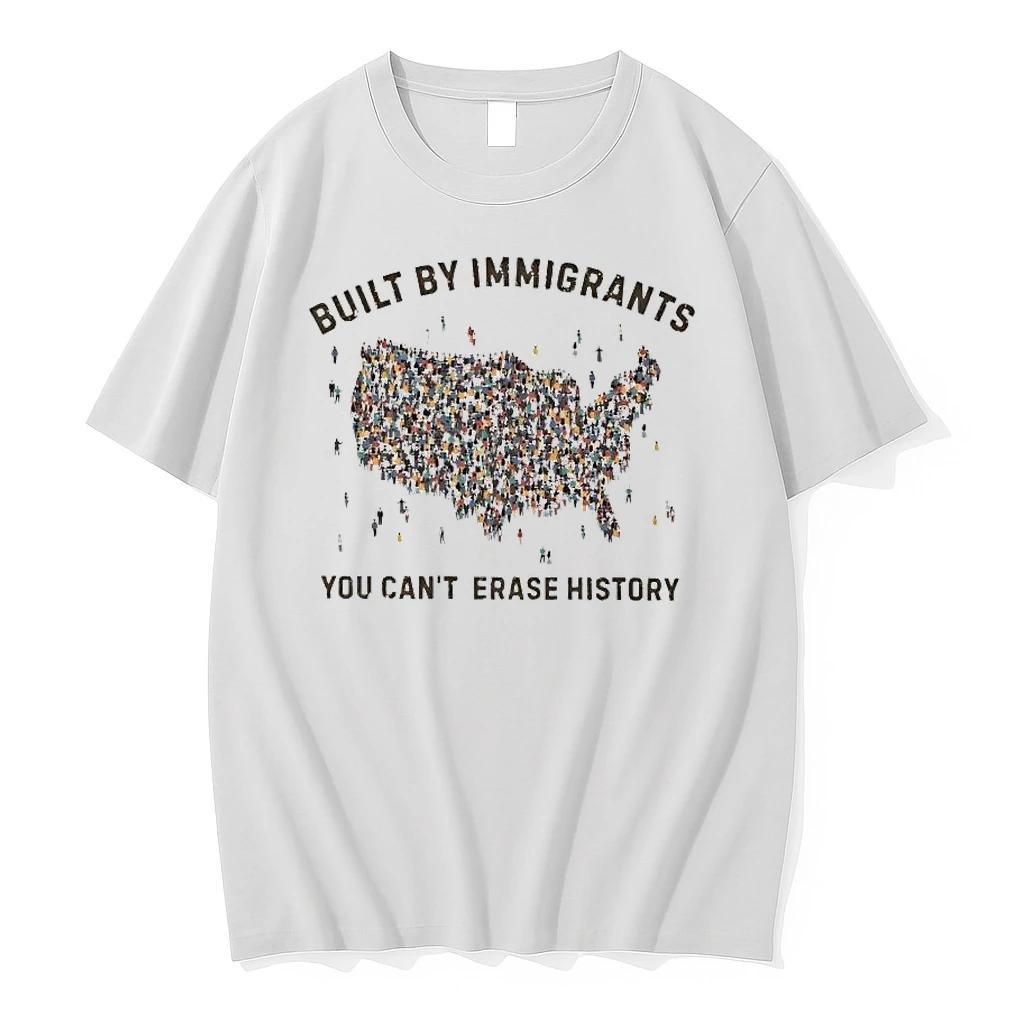 Built By Immigrants You Cant Erase History American Map Shirts