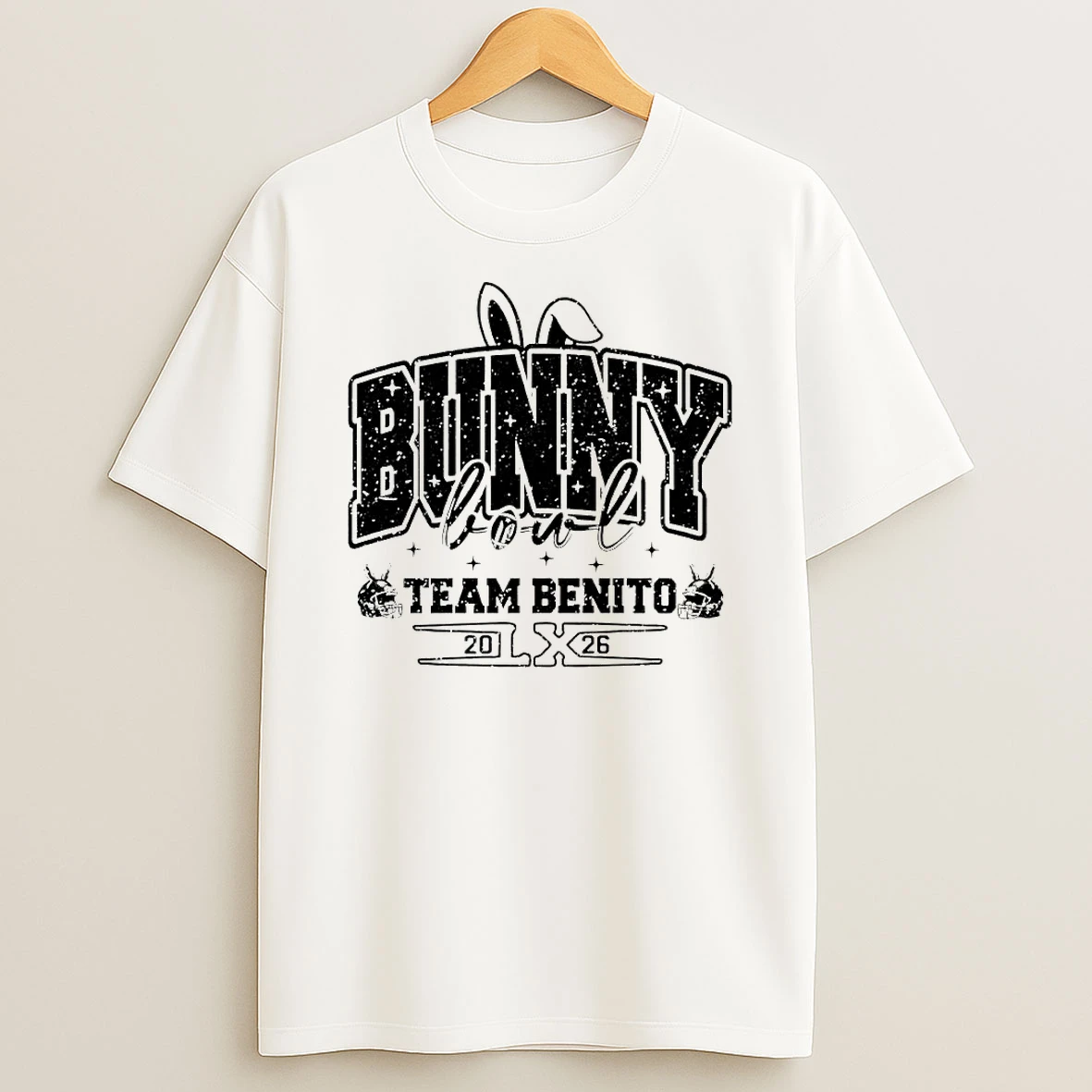 Bunny Bowl Team Benito 20 Lx 26 Football Helmet Bunny Ears Shirts