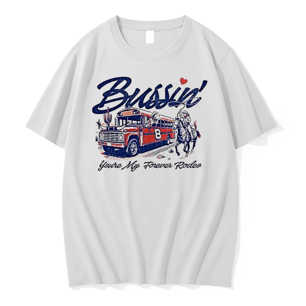 Bussin Youre My Forever Rodeo Bus And Cowboy Classic Western Style Woman Shirts