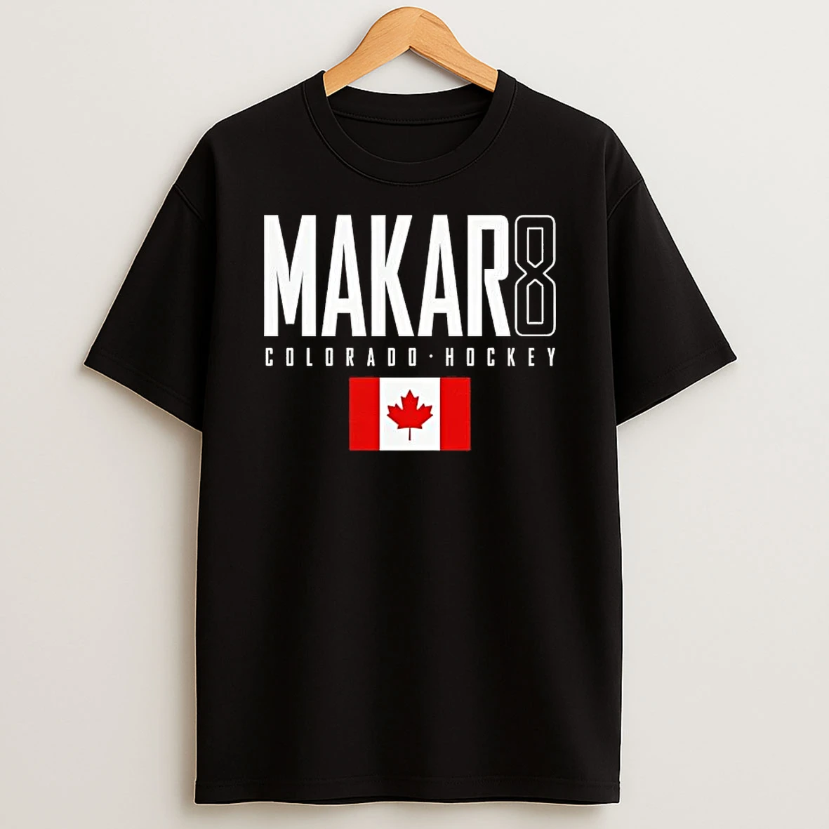 Cale Makar 8 Colorado Avalanche Canada Flag Elite Shirts