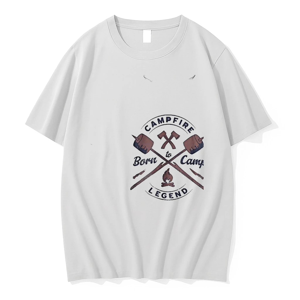 Campfire Legend Born To Camp Family Vacation Logo Woman Shirts