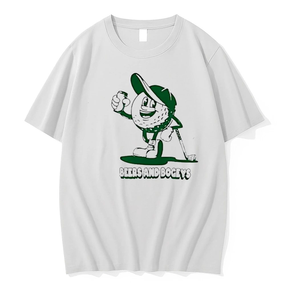 Captain Cocktail Beers And Bogeys Cartoon Golf Ball Character Shirts
