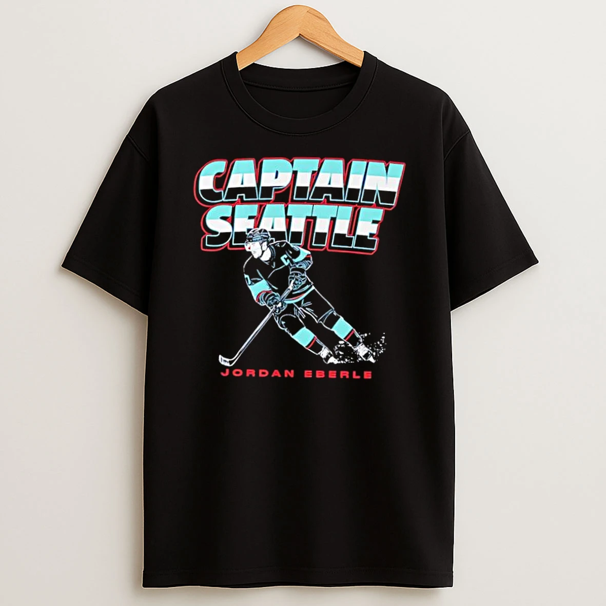 Captain Seattle Jordan Eberle Hockey Player Portrait Shirts
