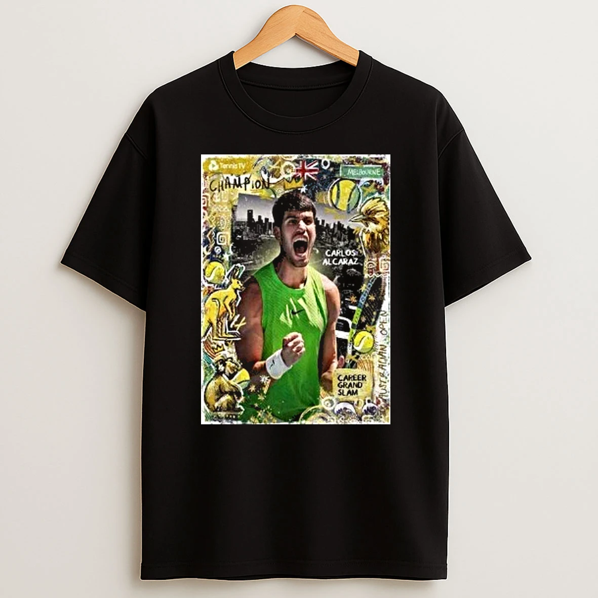 Carlos Alcaraz The Youngest Man Ever Complete The Career Grand Slam Shirts