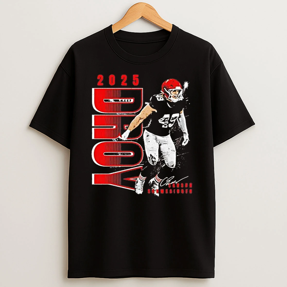 Carson Schwesinger 2025 Droy Signature Cleveland Browns Shirts