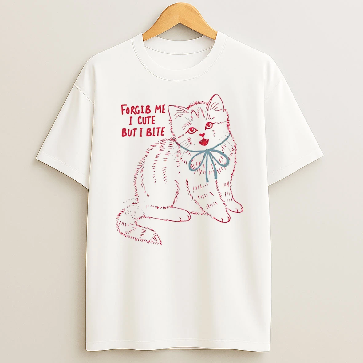 Cat Forgib Me I Cute But I Bite Shirts