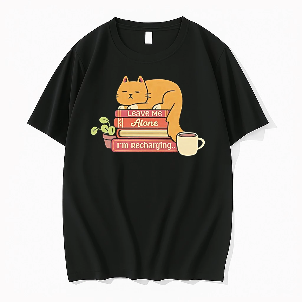 Cat Leave Me Alone Im Recharging Shirts