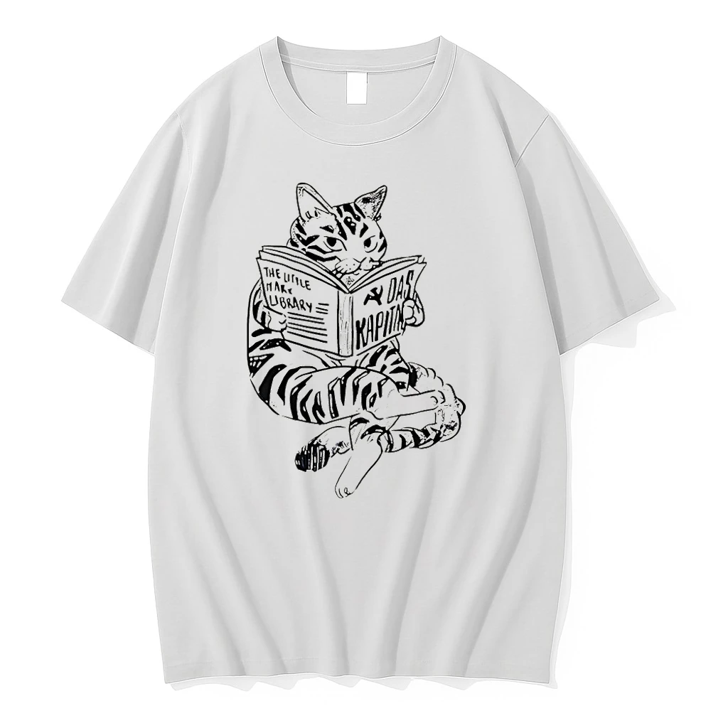 Cat Reading Books The Little Mary Library Shirts