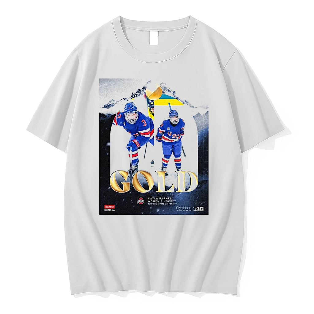 Cayla Barnes Womens Hockey The Ohio State University Gold Medalist Shirts