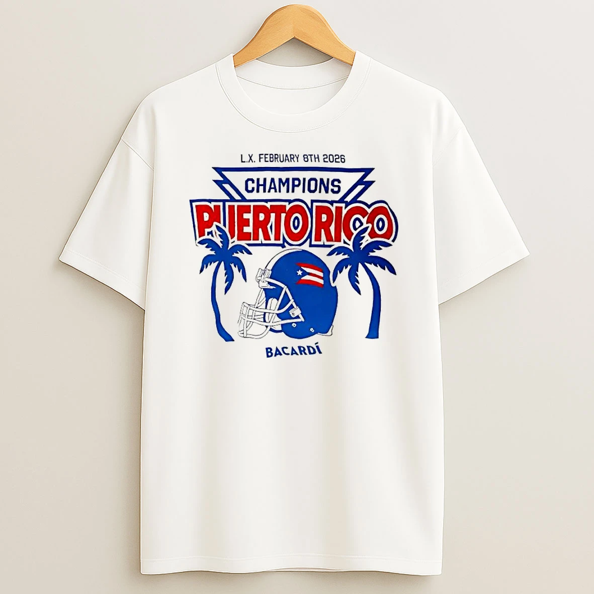 Champions Puerto Rico February 8th 2026 Football Helmet Bacardi Shirts