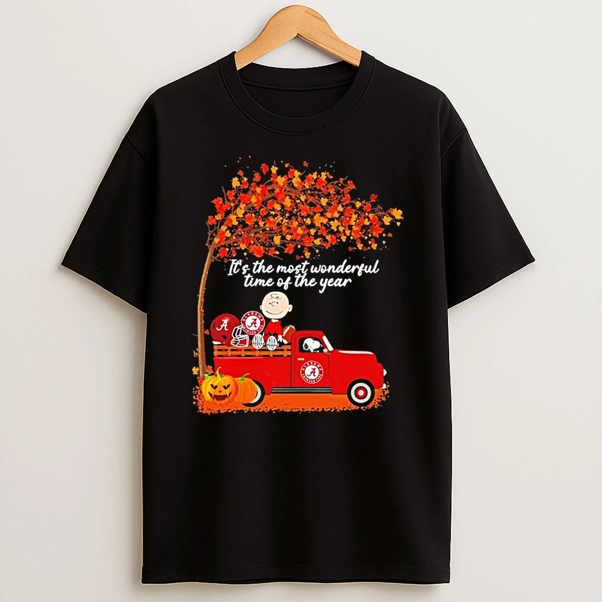 Charlie Brown And Snoopy Its The Most Wonderful Time Of The Year Alabama Crimson Tide 2026 Shirts