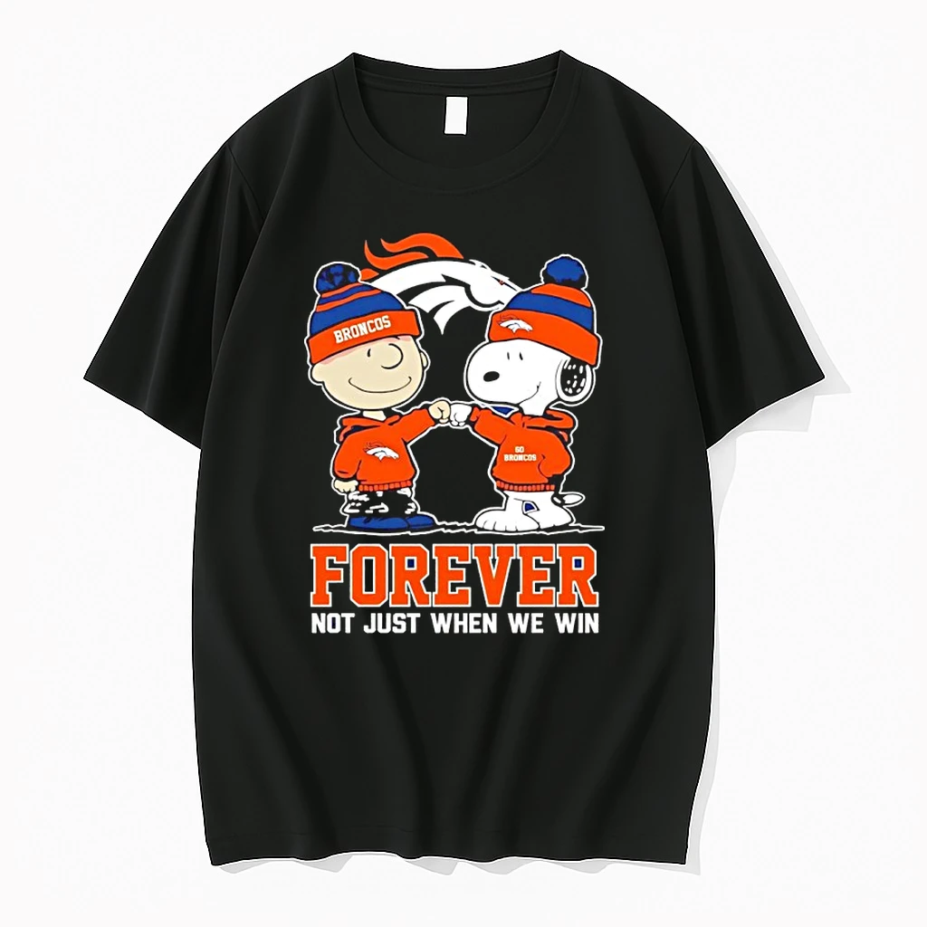 Charlie Brown And Snoopy X Denver Broncos Forever Not Just When We Win Shirts