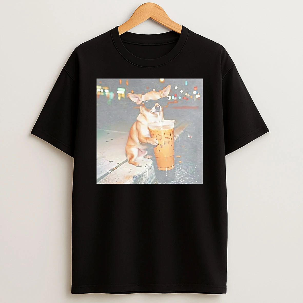 Chihuahua Drinking Iced Coffee Shirts