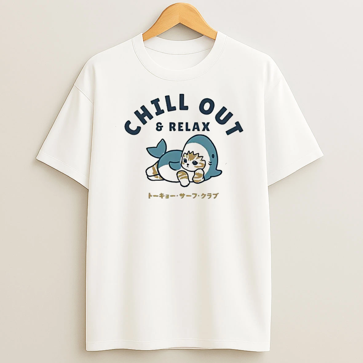 Chill Out And Relax Shark Costume Cat Tokyo Surf Shirts
