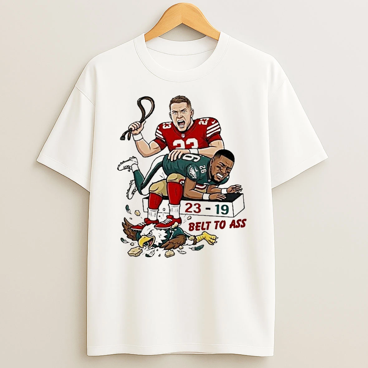 Christian Mccaffrey San Francisco 49ers Belt To Ass Saquon Barkley 23 19 Shirts