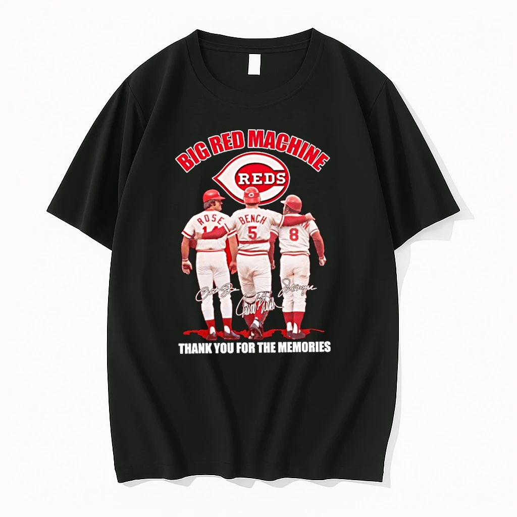 Cincinnati Reds Big Red Machine Pete Rose Johnny Bench And Joe Morgan Thank You For The Memories Shirts