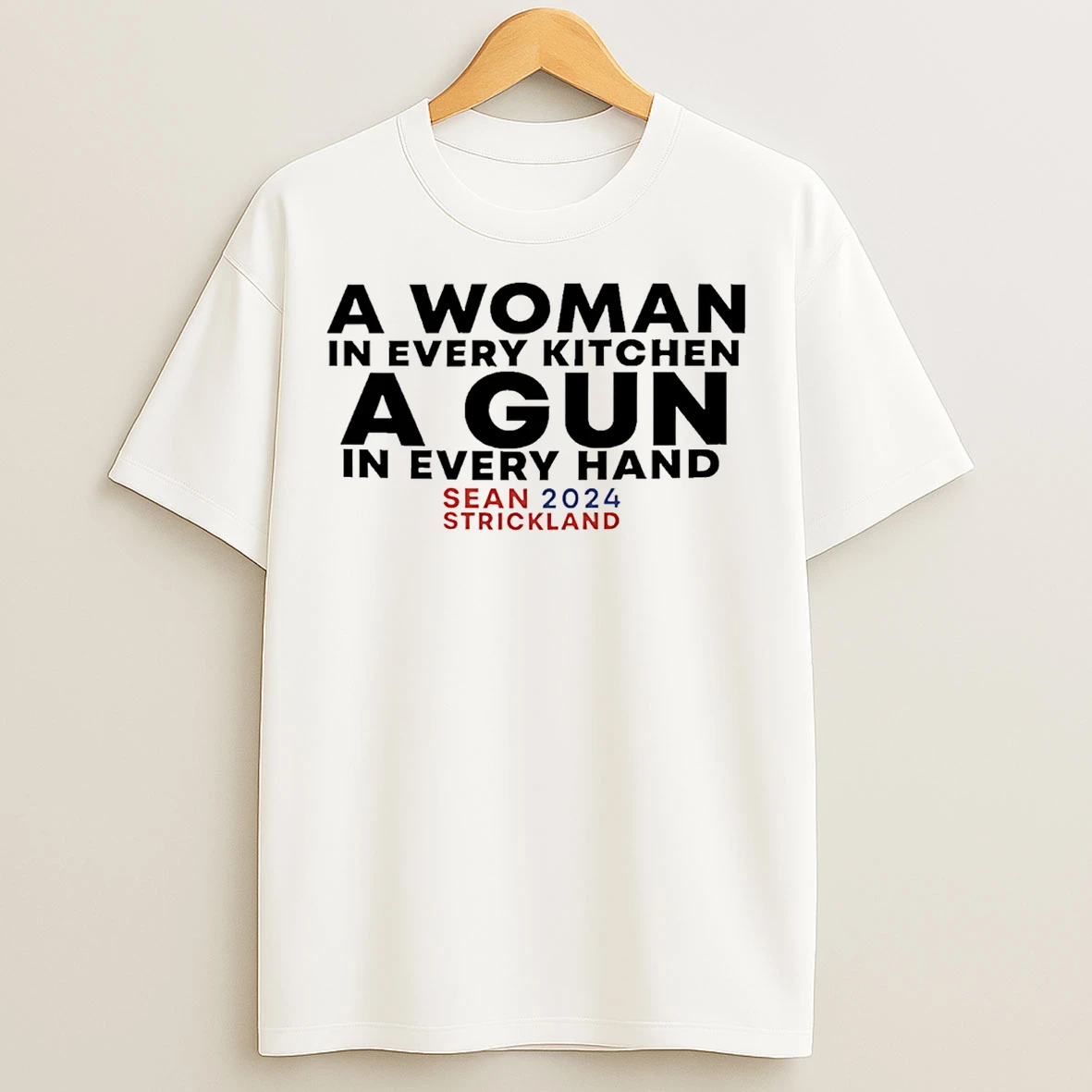Classic A Woman In Every Kitchen A Gun In Every Hand Sean Strickland 2024 T Shirts