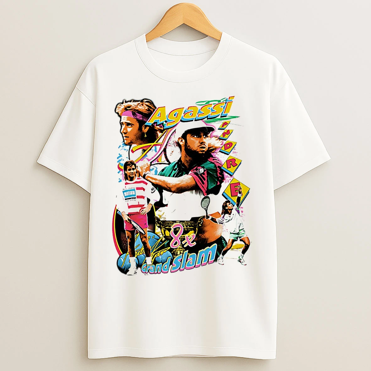 Classic Agassi 8x The Punisher Grand Slam Graphic T Shirts