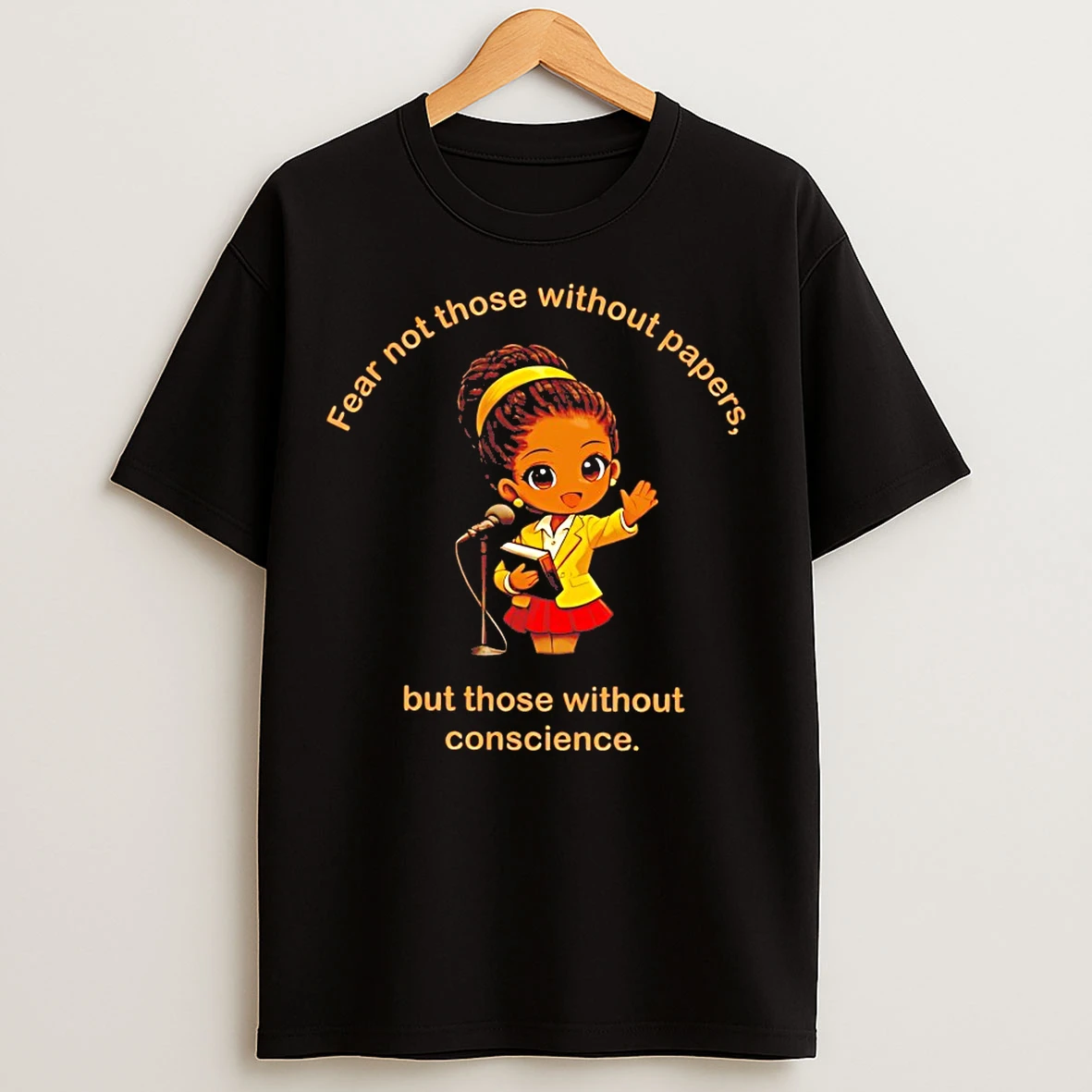 Classic Amanda Gorman Fear Not Those Without Papers But Those Without Conscience T Shirts