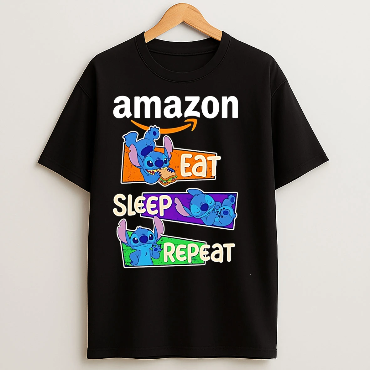 Classic Amazon X Bluey Eat Sleep Repeat T Shirts