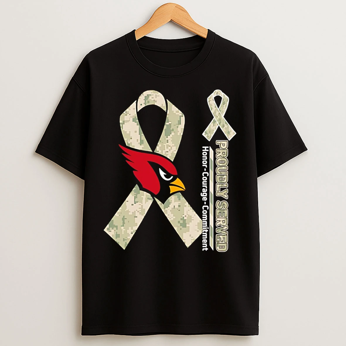 Classic Arizona Cardinals Proudly Served Honor Courage Commitment T Shirts