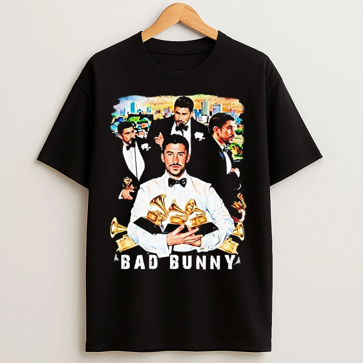 Classic Bad Bunny 2026 Grammy Award Winner 3 Trophy Tee T Shirts