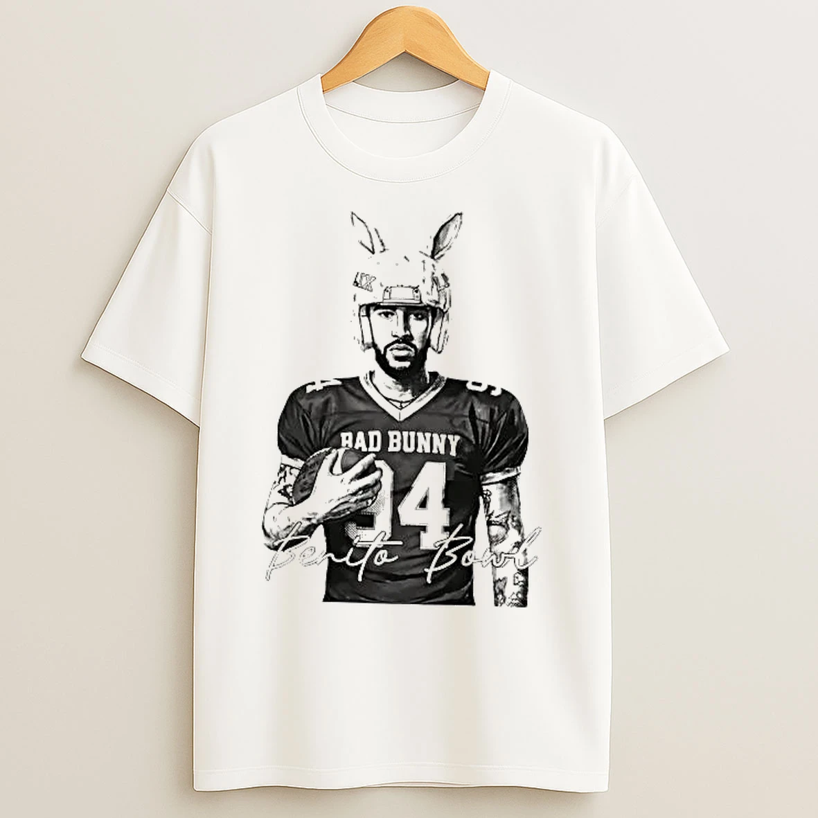 Classic Bad Bunny Benito Bowl Bunny Helmet Signature Tee T Shirts