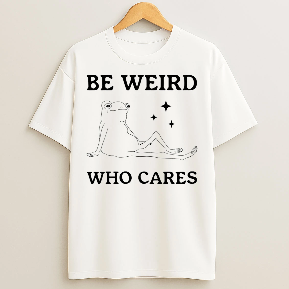 Classic Be Weird Who Cares Frog T Shirts
