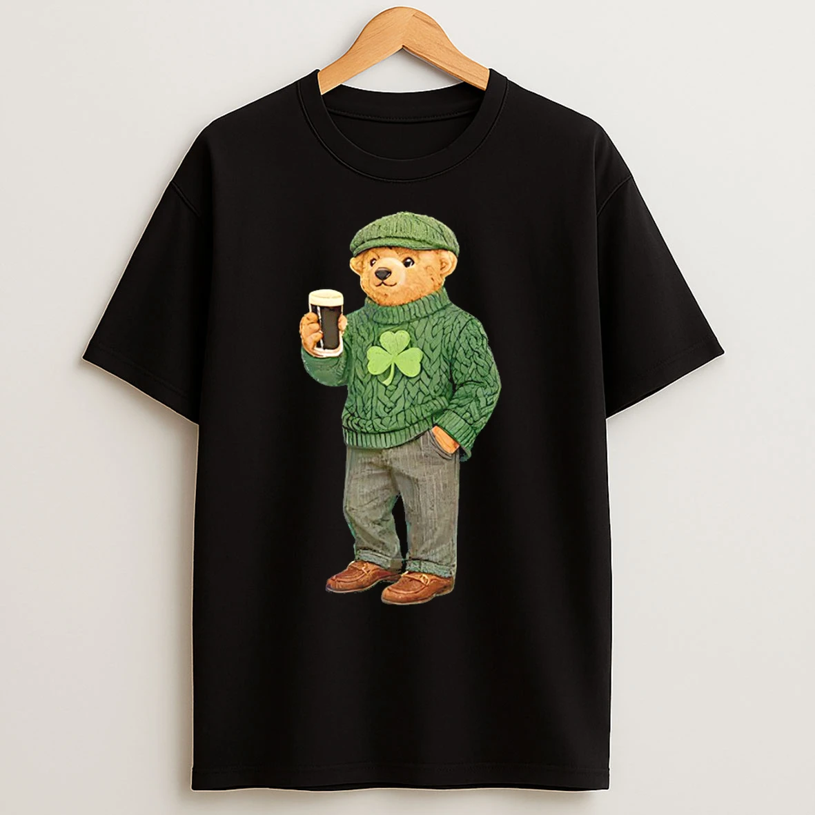 Classic Bear Irish Shamrock St Patricks Day 2026 T Shirts