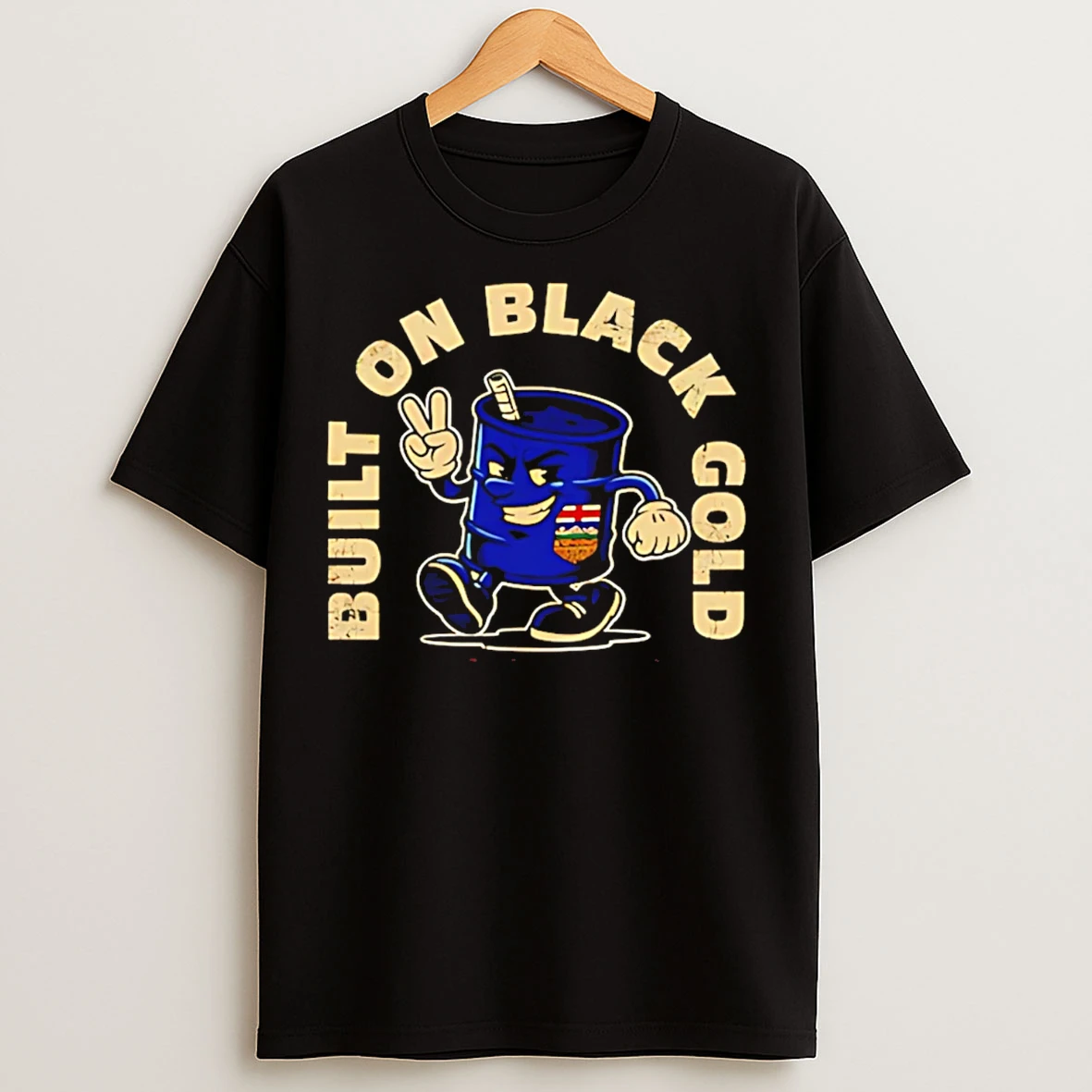 Classic Built On Black Gold Canada T Shirts