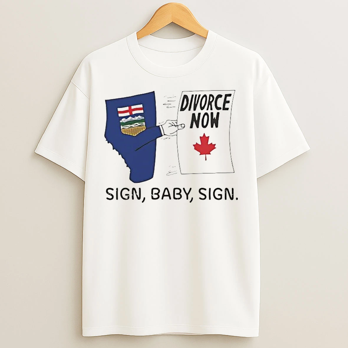 Classic Canada Divorce Sign Baby Sign Tee T Shirts