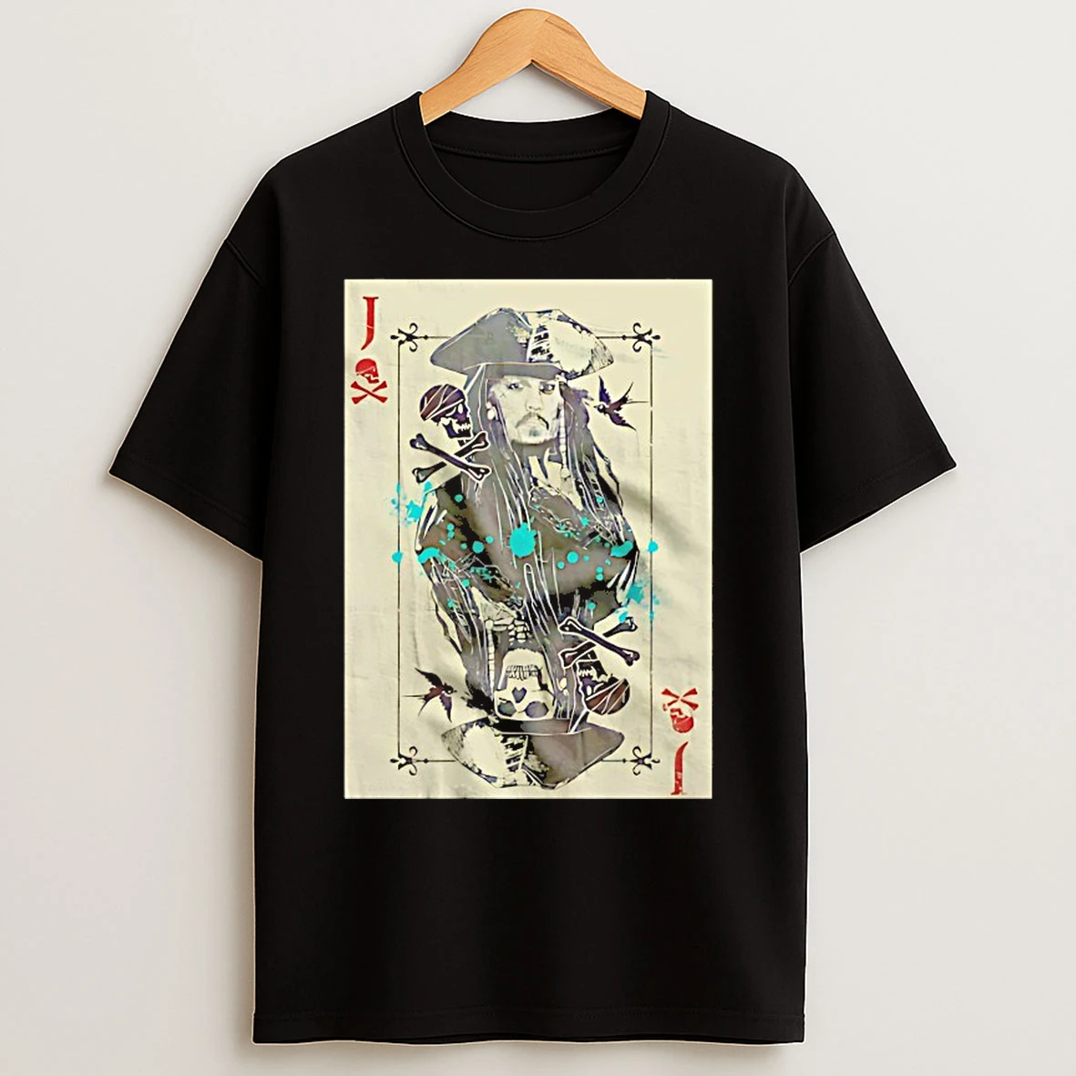 Classic Captain Jack Sparrow J Card T Shirts