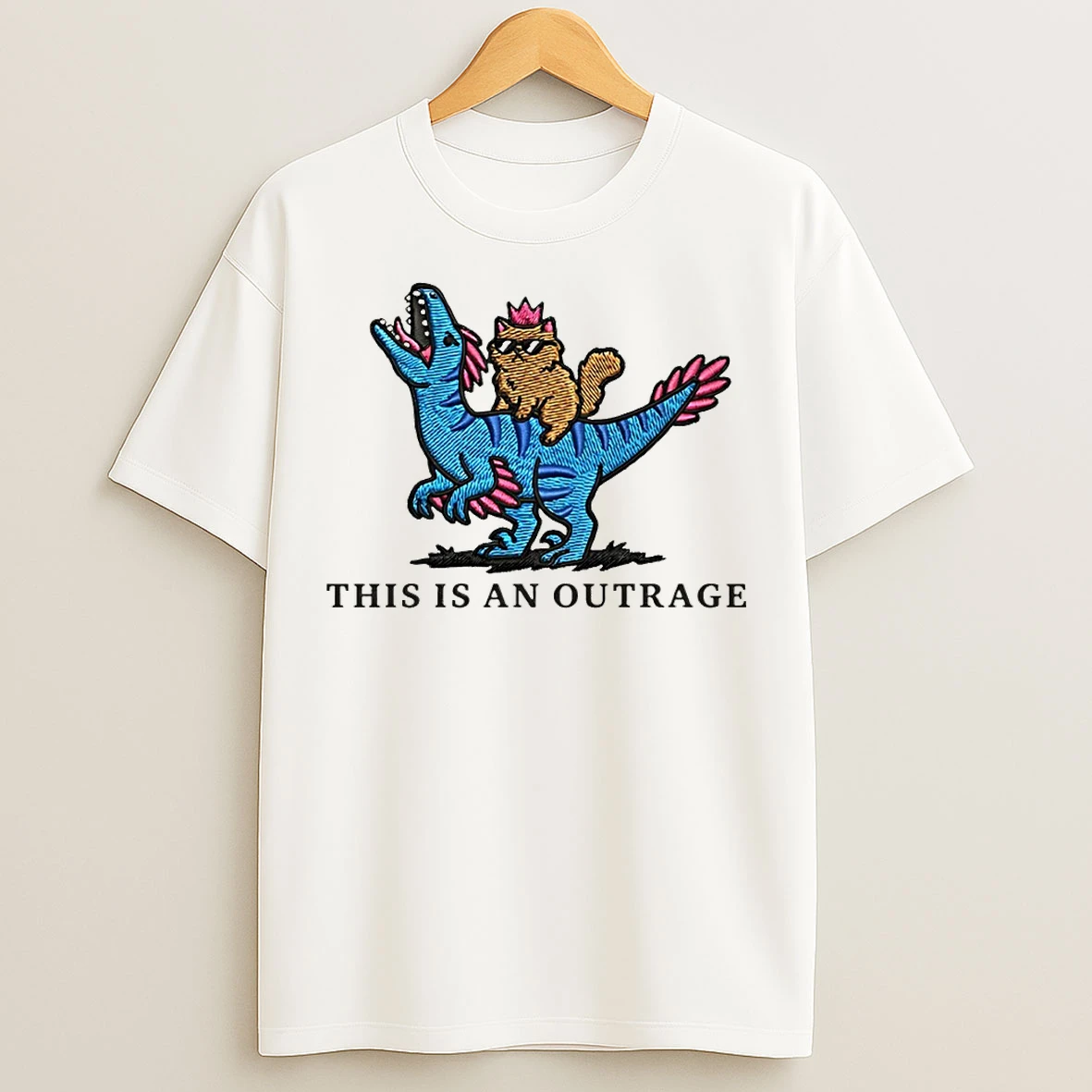 Classic Cat Lover Embroidered Princess Donut And Mongo This Is An Outrage T Shirts