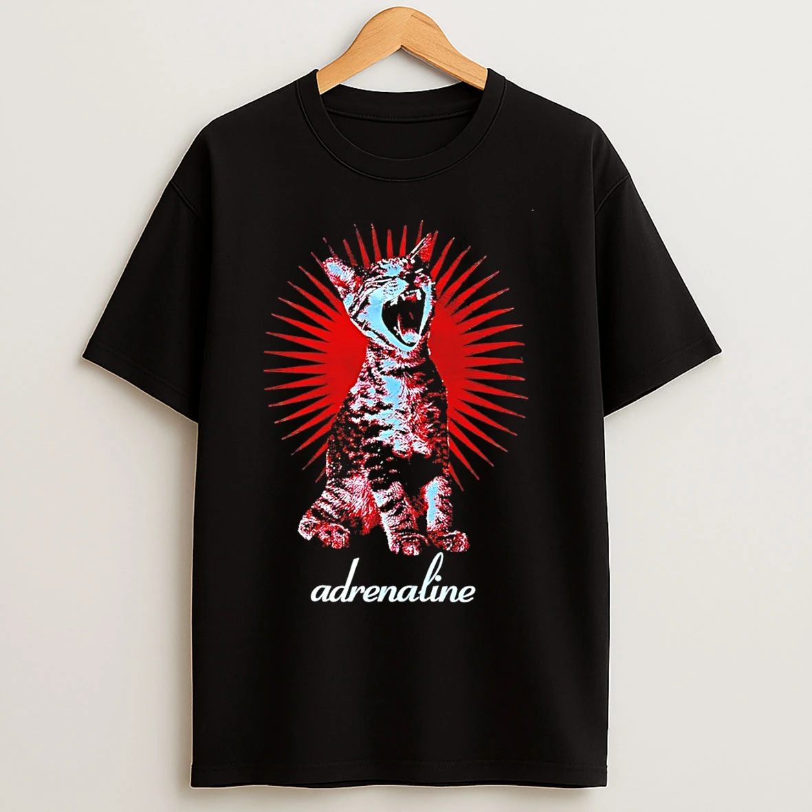 Classic Cat Meme Adrenaline Vintage T Shirts