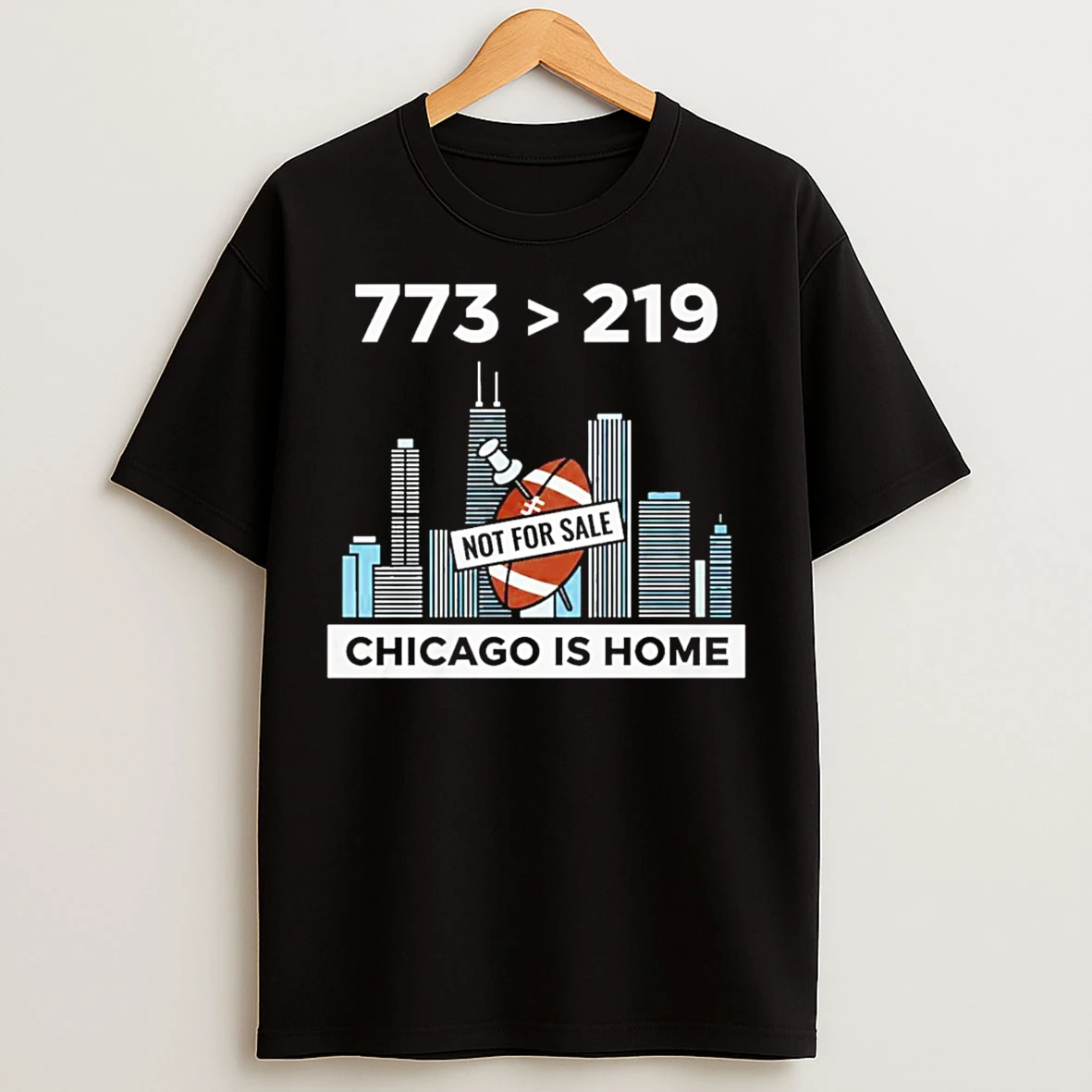 Classic Chicago Is Home Not Indiana Football City Skyline T Shirts