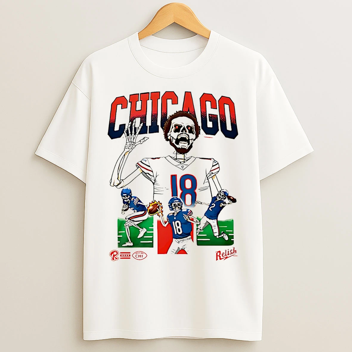 Classic Chicago White Sox Chicago Football Skeleton Graphic T Shirts