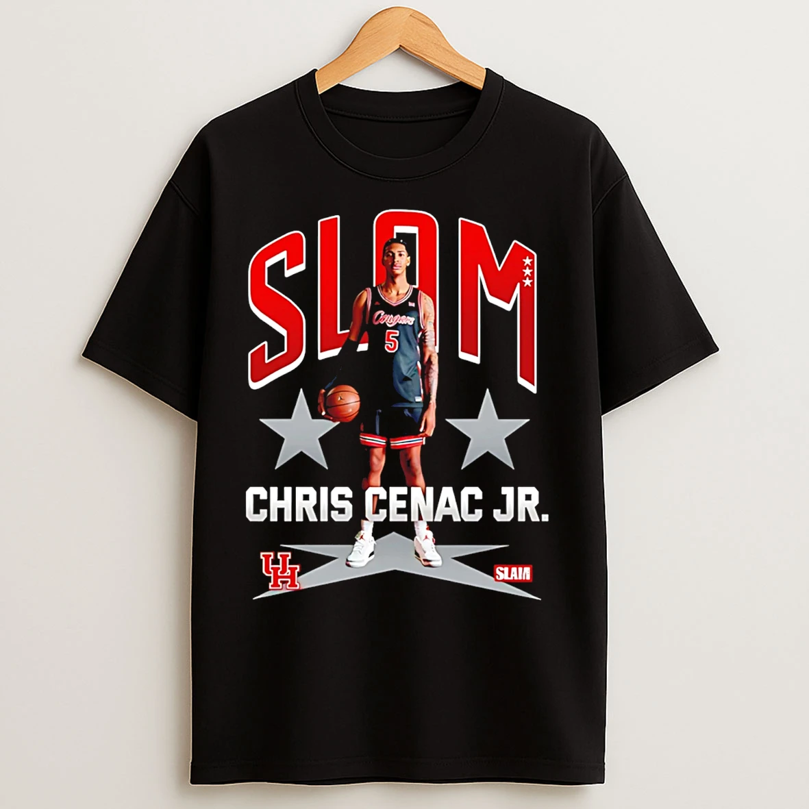 Classic Chris Cenac Jr Houston Cougars Slam Graphic T Shirts