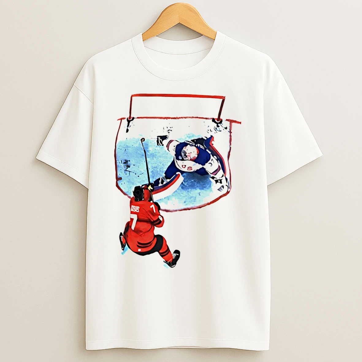 Classic Connor Hellebuyck Usa Hockey Gold Medal Moment T Shirts