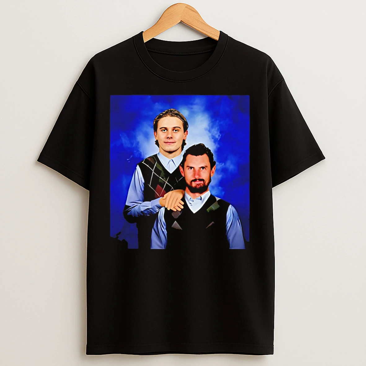 Classic Connor Hellebuyck And Jack Hughes Step Brothers Usa Hockey Vintage T Shirts
