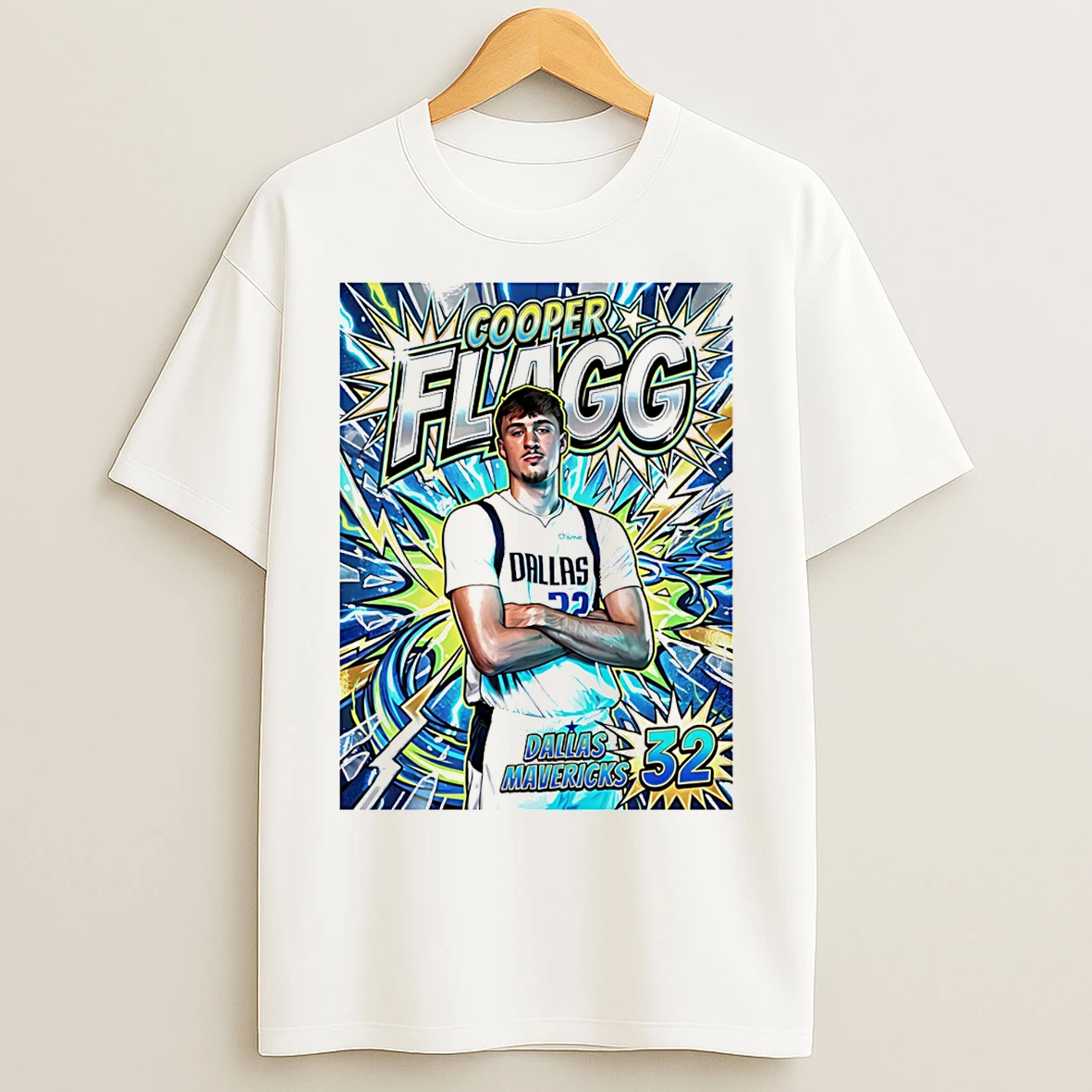 Classic Cooper Flagg Dallas Mavericks Comic Style T Shirts